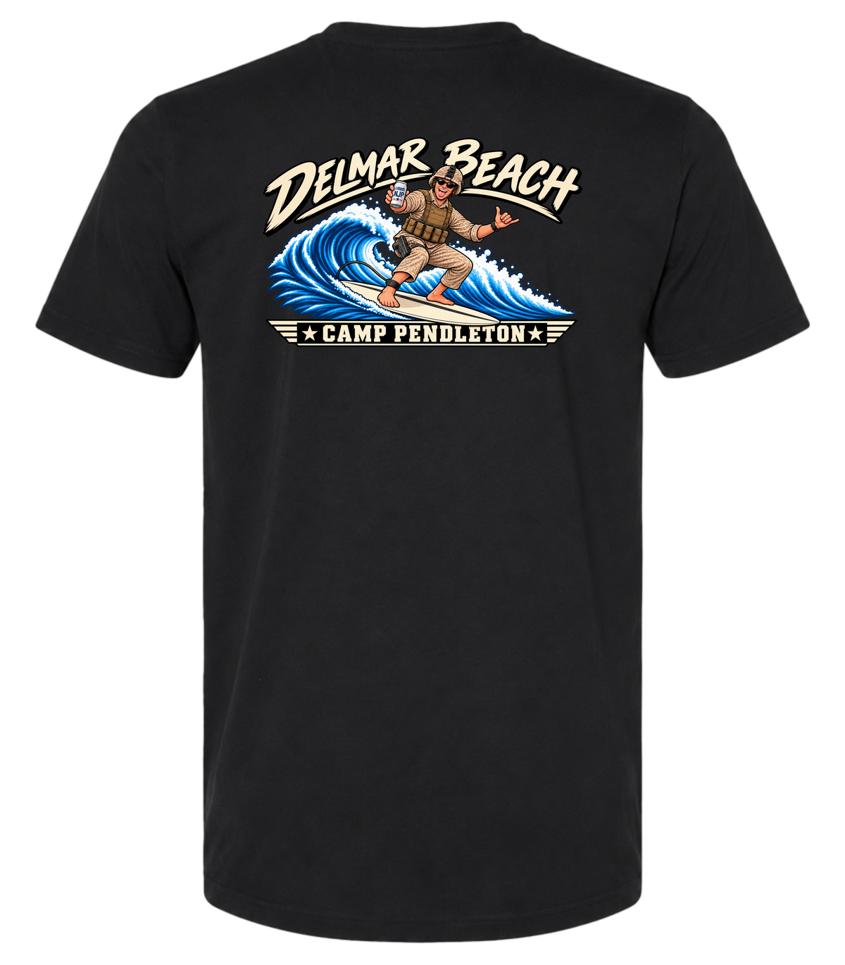 Del Mar Beach – Black T Shirt