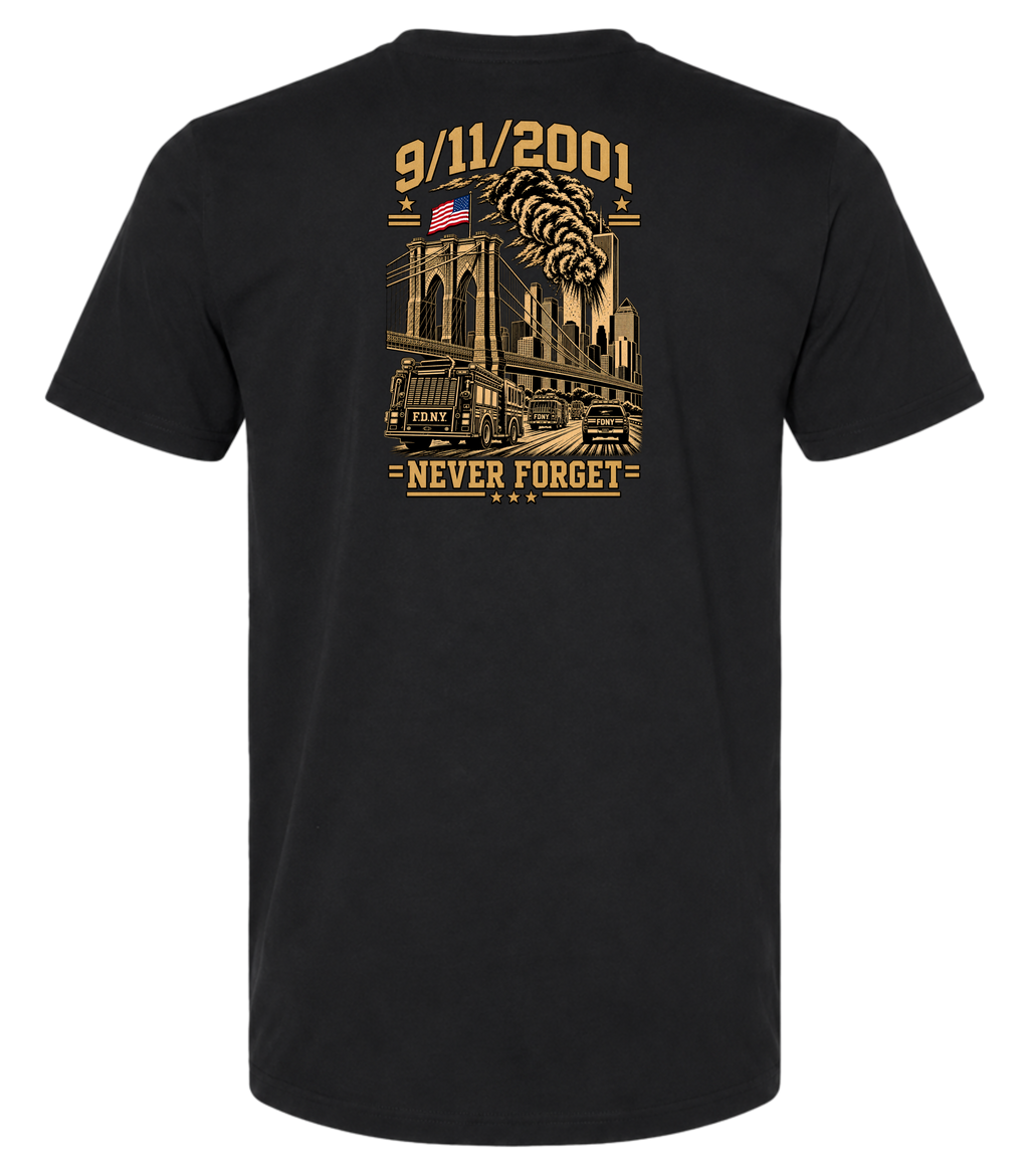 343 Never Forget – Black T Shirt
