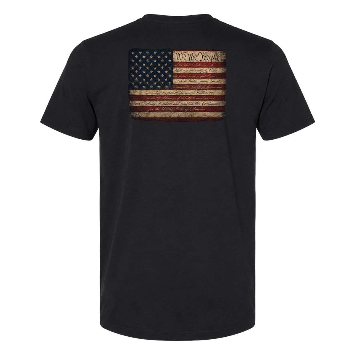 We the People Flag - Black T Shirt