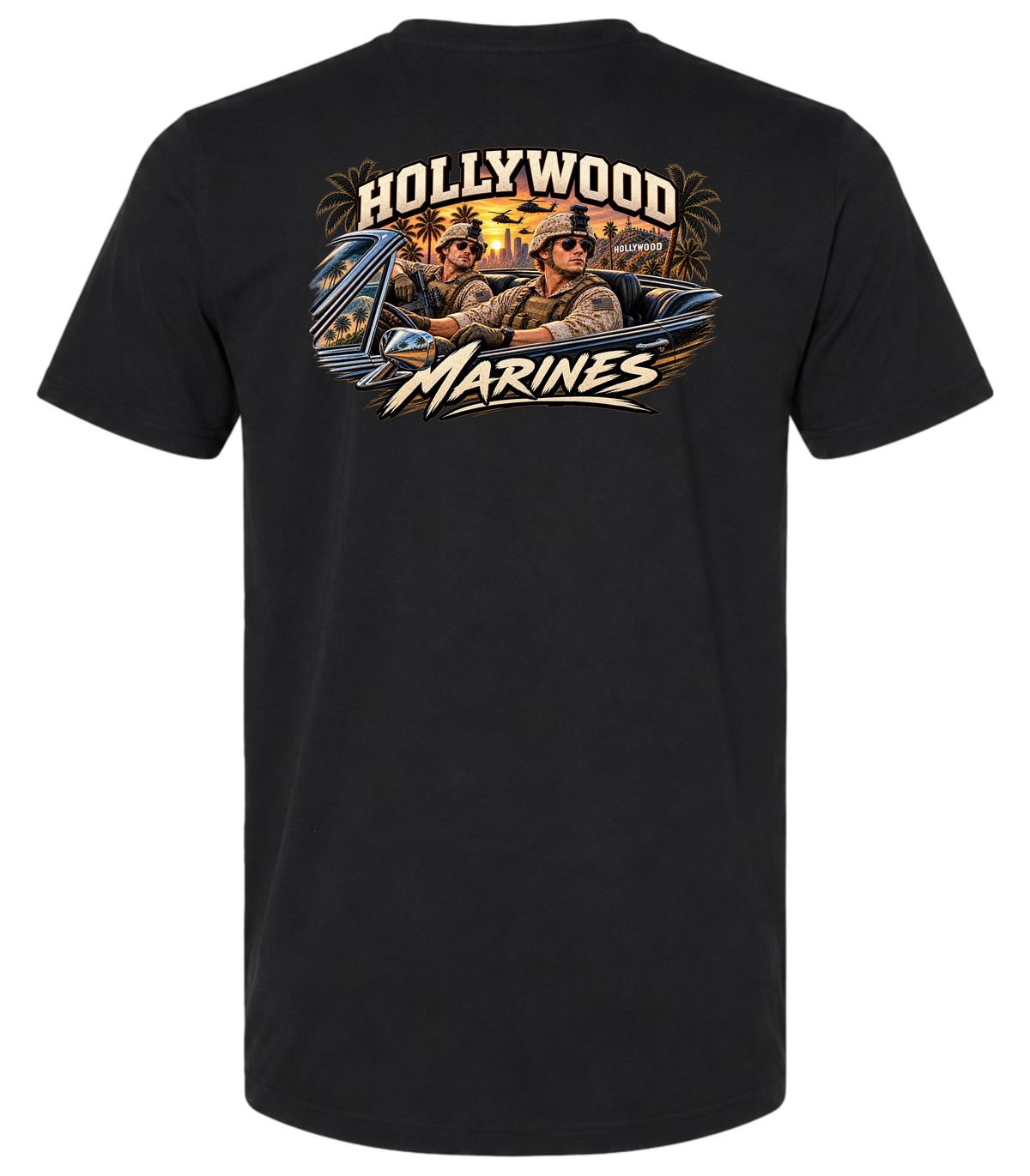 Hollywood Marines – Black T Shirt