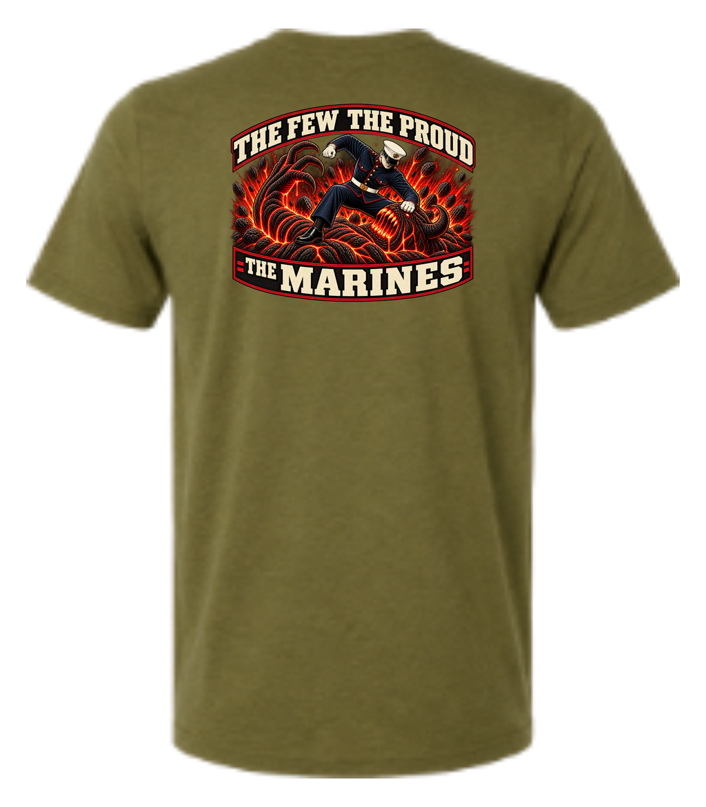 The Few. The Proud. The Marines. – Green T Shirt