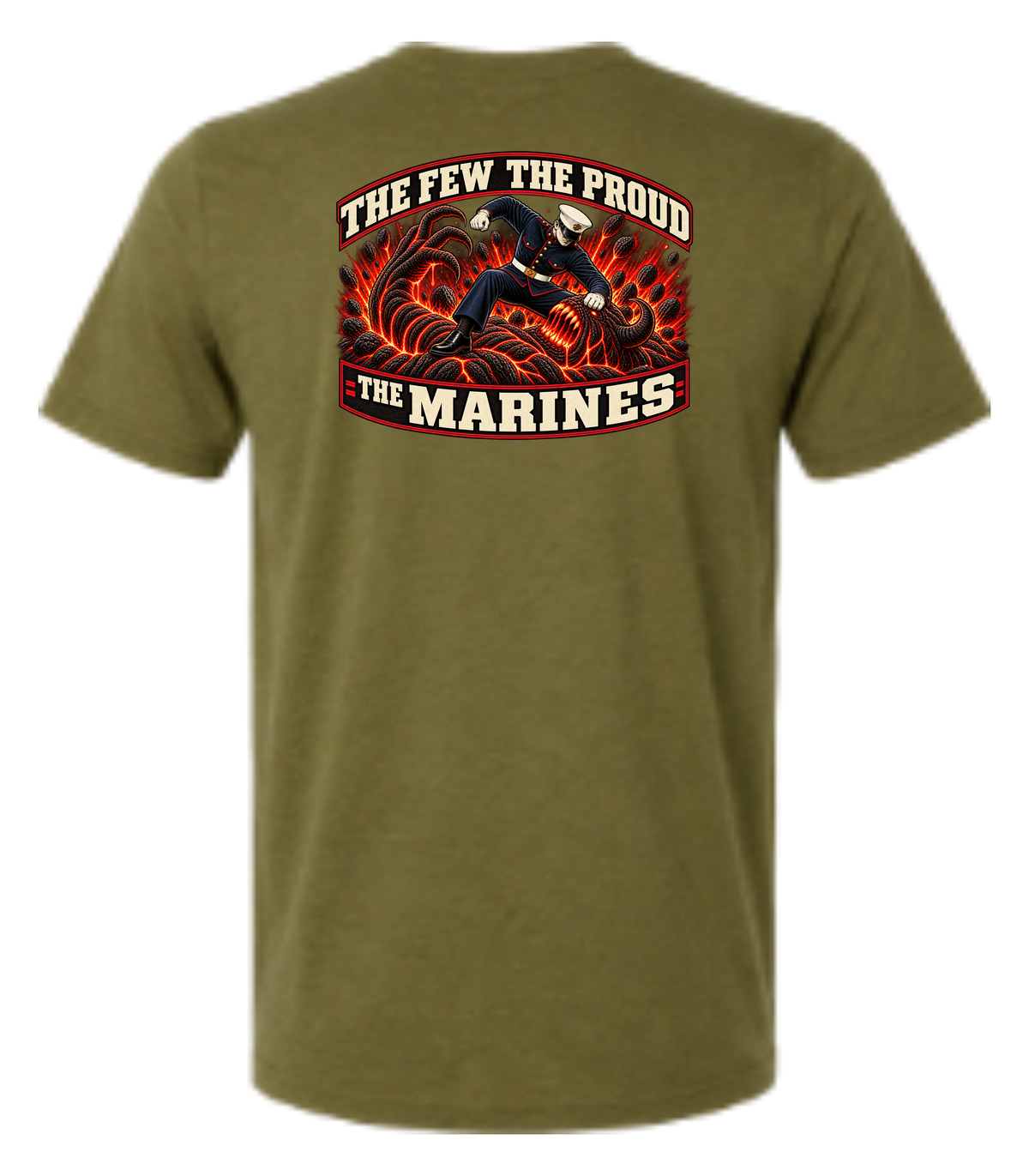 The Few. The Proud. The Marines. – Green T Shirt