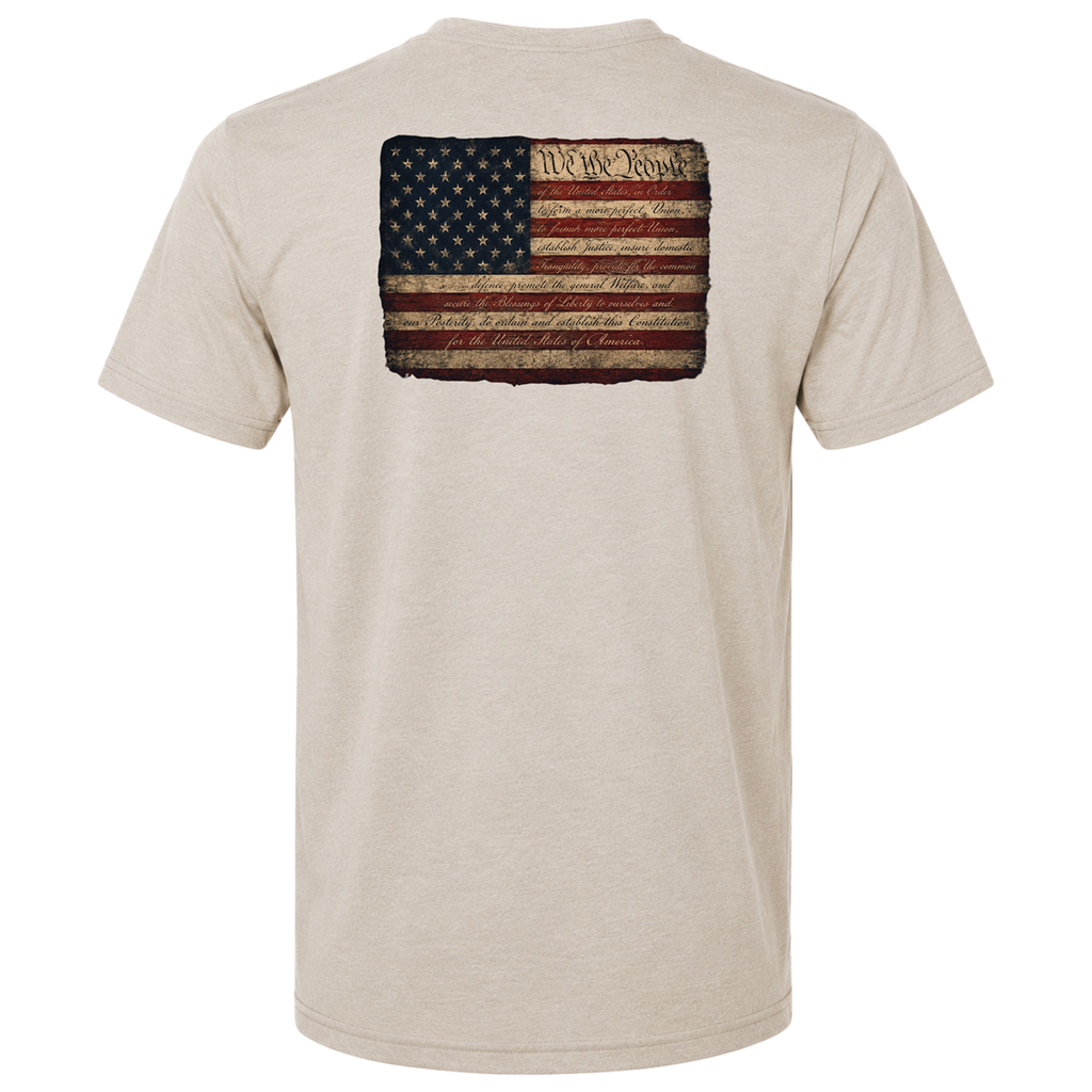 We the People Flag - Tan T Shirt
