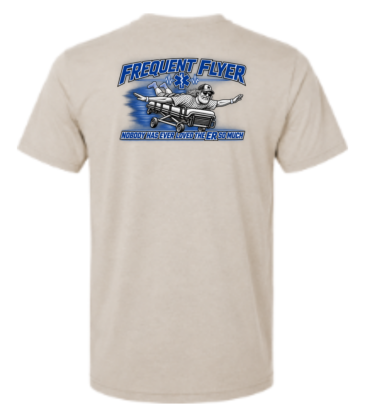Frequent Flyer – Tan T Shirt