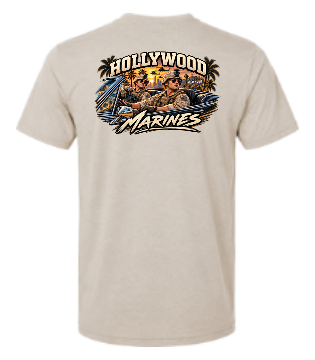 Hollywood Marines – Tan T Shirt