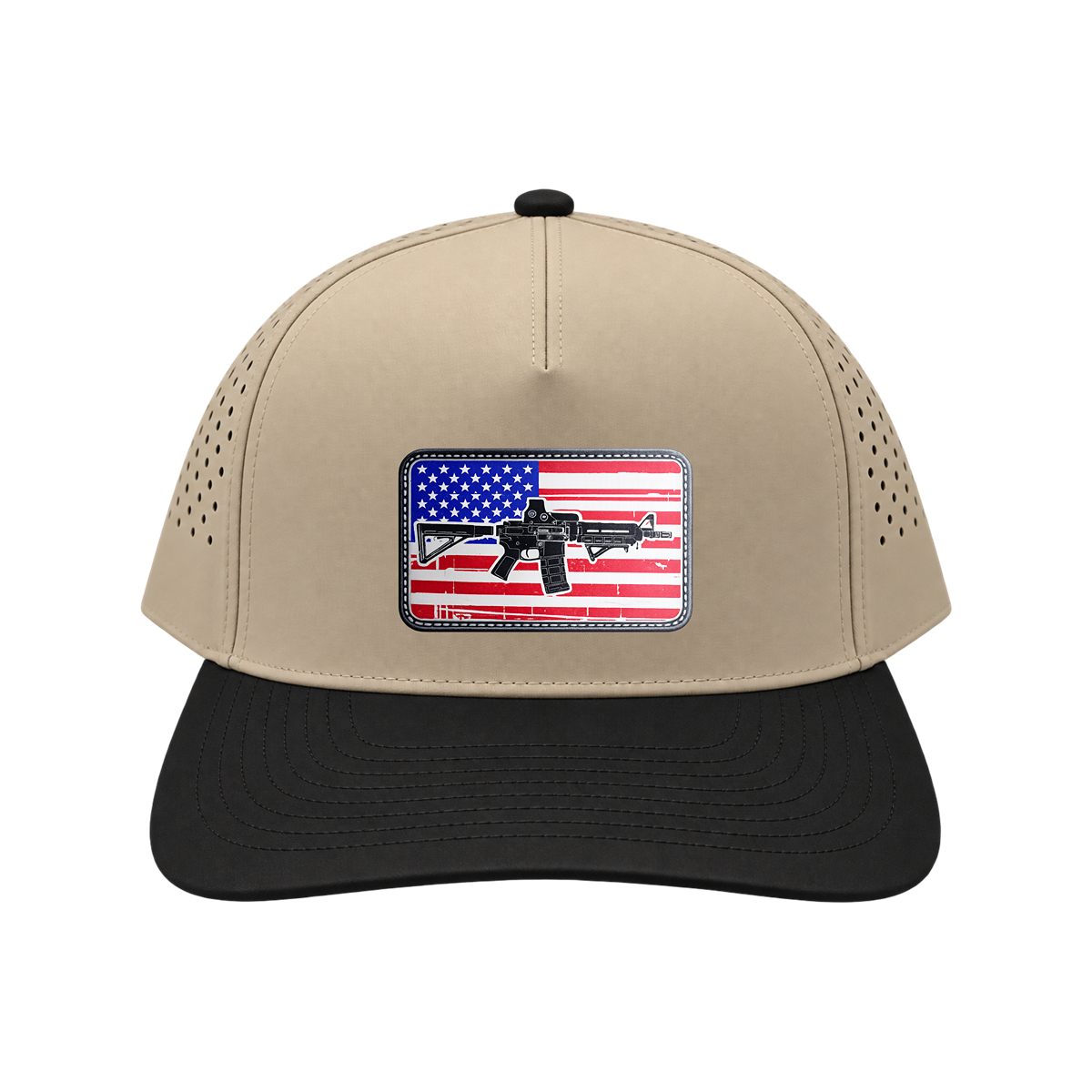 American Rifleman - Tan/Black Bill Hat