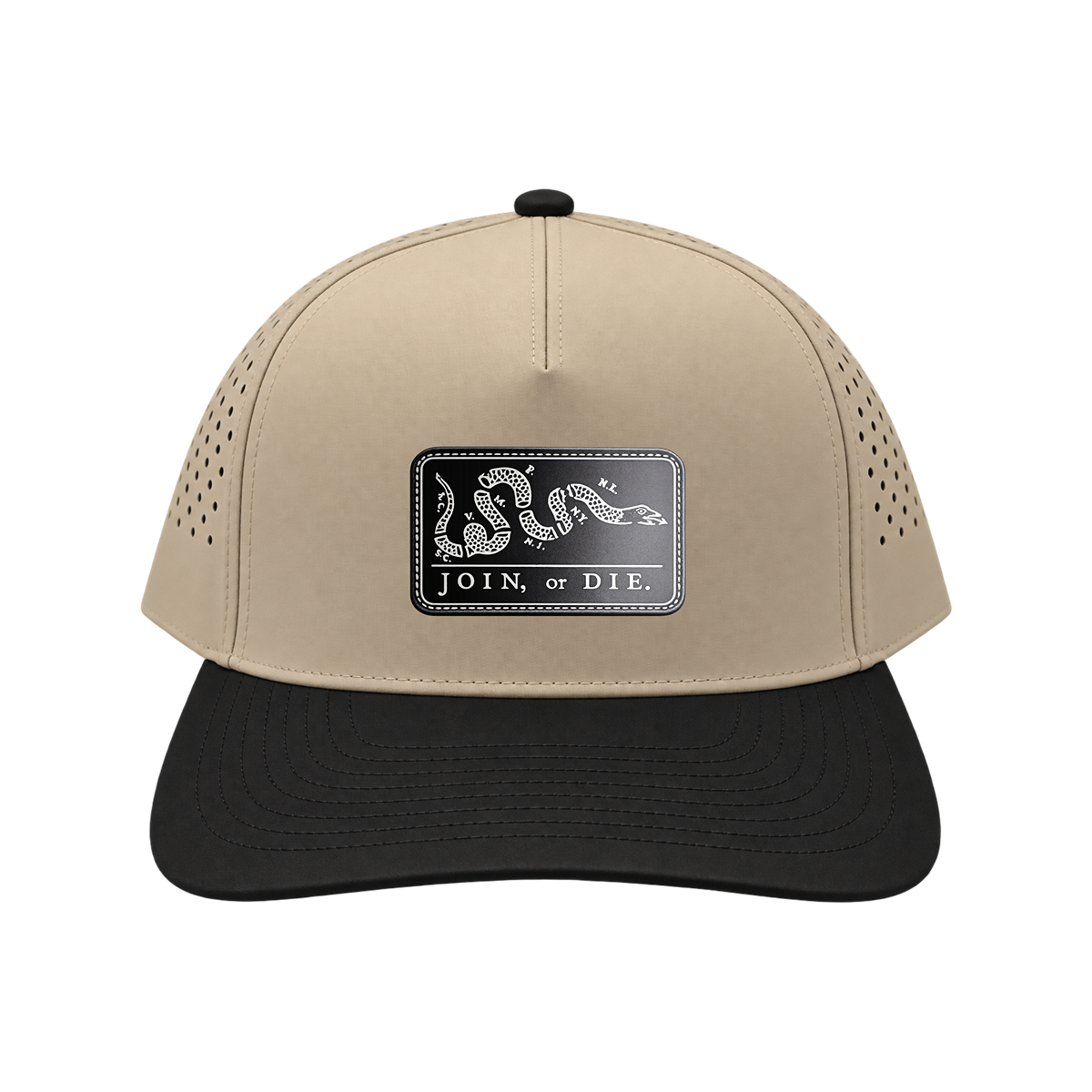 Join or Die - Tan/Black Bill Hat